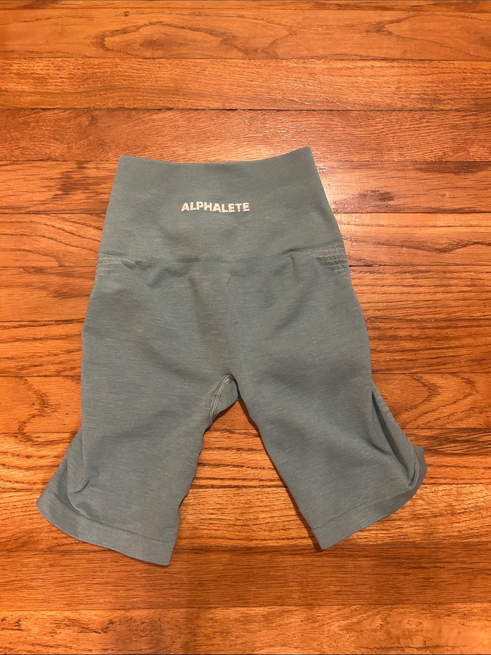 Alphalete High-Waist Bike Shorts — Teal